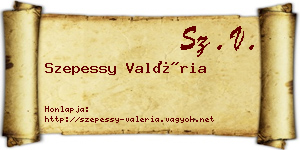 Szepessy Valéria névjegykártya